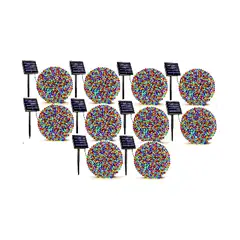 GENERICO - X10 Luces Solares Guirnalda 10 Metros 100 Led multicolor