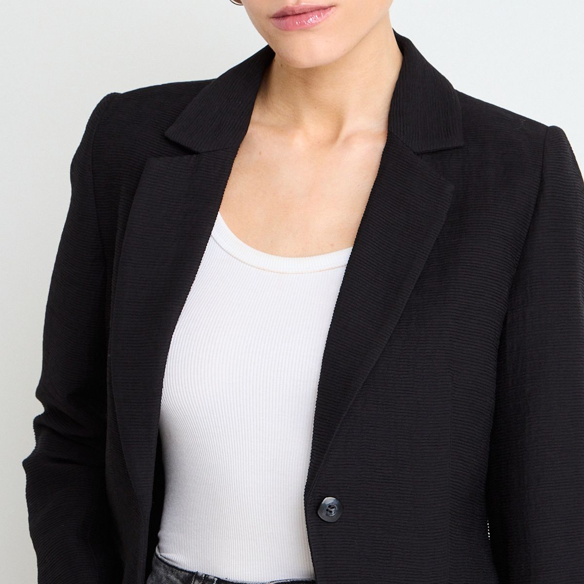 IO - Blazer Liso Mujer Negro Io