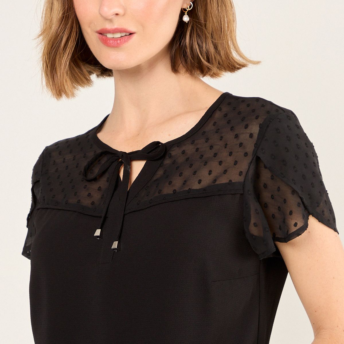 MA GRIFFE - Blusa Lisa Mujer Negro Magriffe