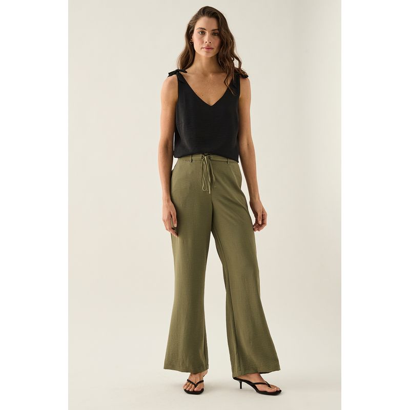 ASH - Pantalon Liso Mujer Avellana Ash