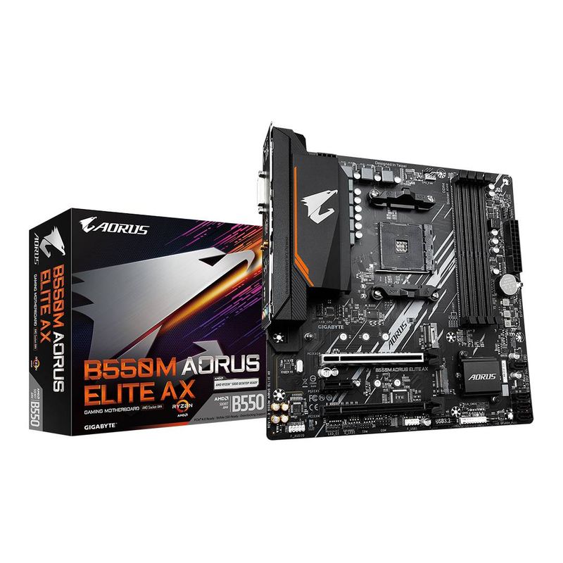 GIGABYTE - Placa Madre Gigabyte B550M AORUS ELITE, AM4, mATX