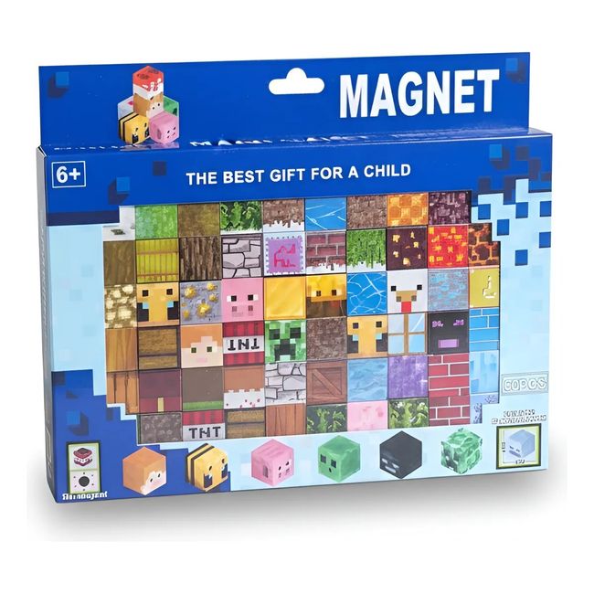 NO LOGO - Set 60 Bloques Magnéticos Pixeleados