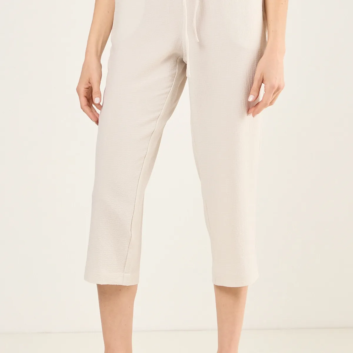 MA GRIFFE - Capri Liso Textura Mujer Beige Magriffe