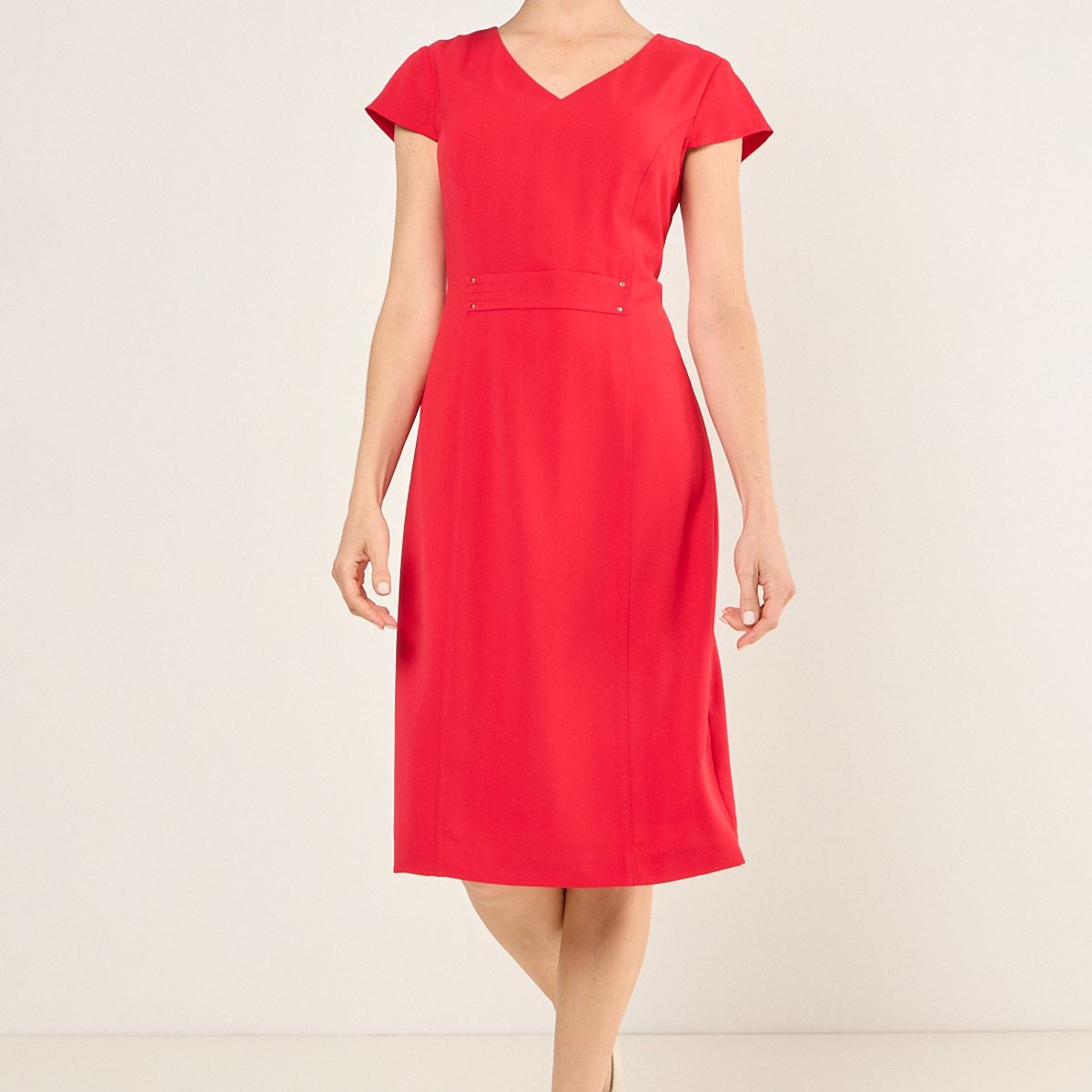 MA GRIFFE - Vestido Largo Mujer Rojo Magriffe