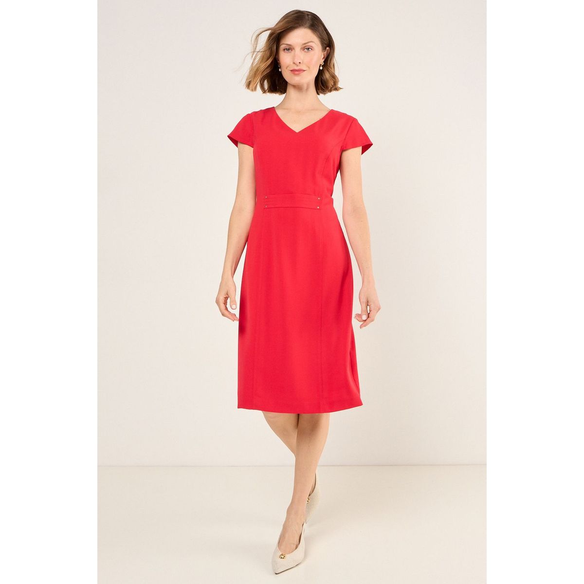 MA GRIFFE - Vestido Largo Mujer Rojo Magriffe