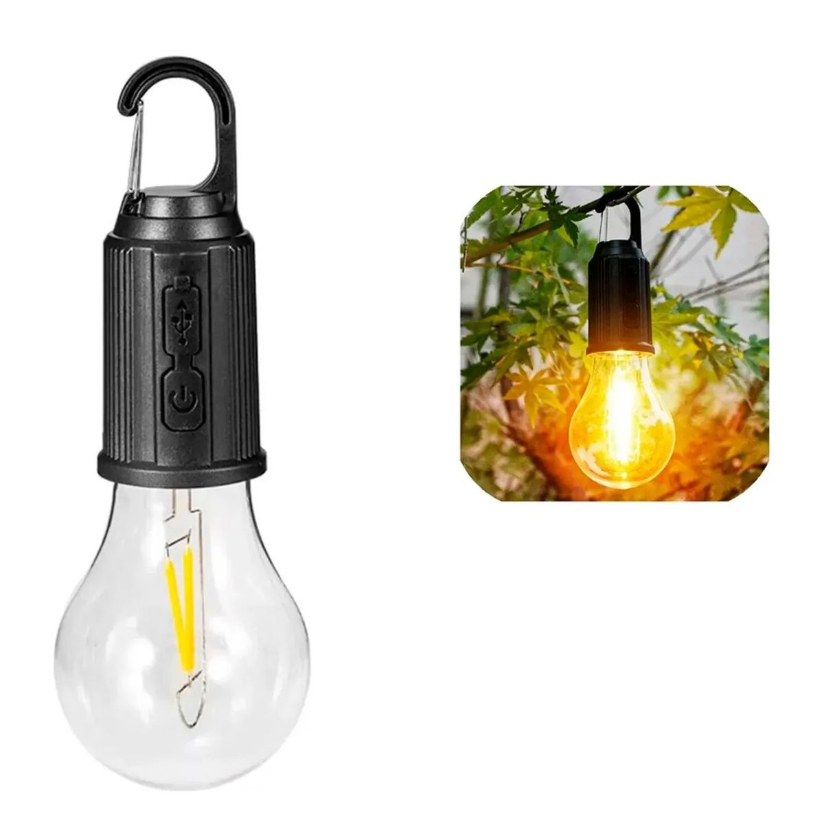NO LOGO - Ampolleta Led Recargable Para Camping Usb Impermeable