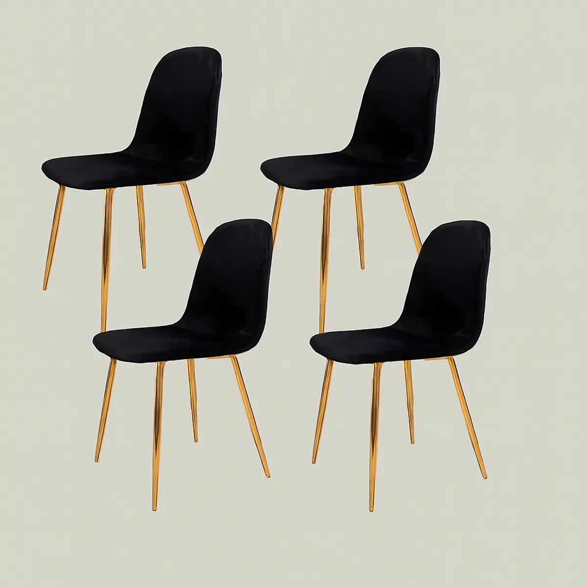 CORI CORI - Pack 4 Sillas Scoop Velvet Gold