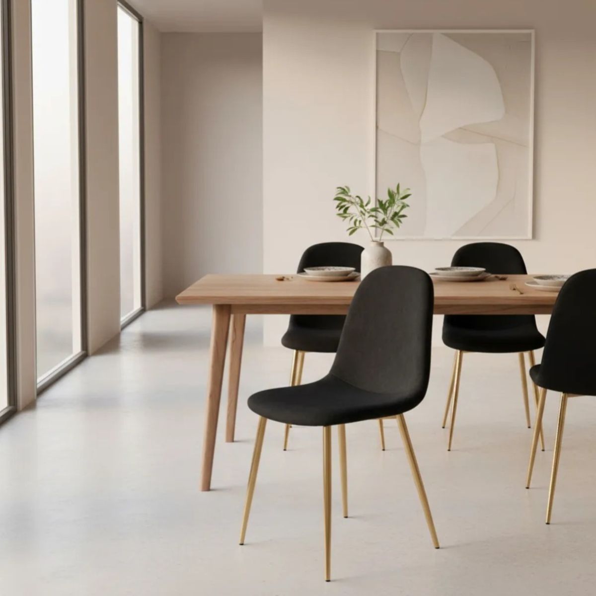 CORI CORI - Pack 4 Sillas Scoop Velvet Gold