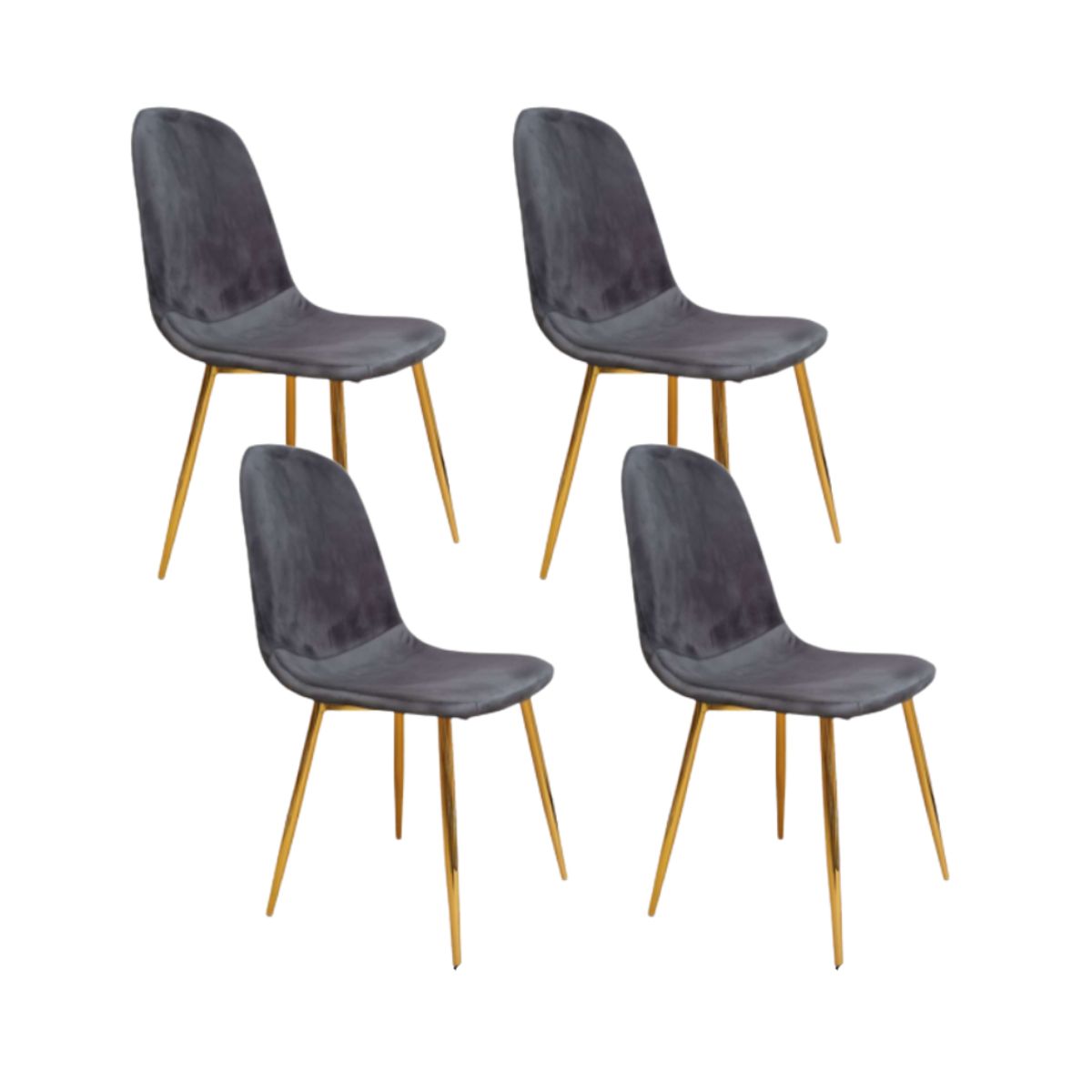 CORI CORI - Pack 4 Sillas Scoop Velvet Gold