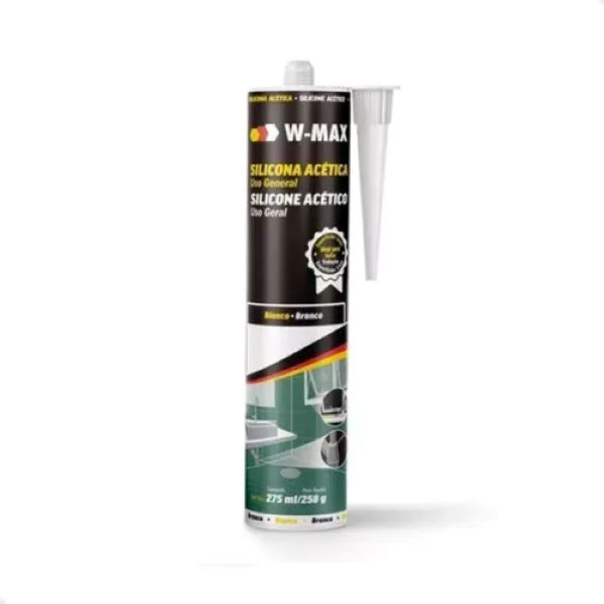 METALFER - Silicona Acética 280 Ml Color Gris W-max