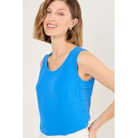 Blusa Sin Mangas Mujer Azul Magriffe