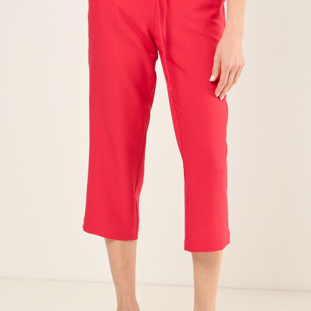 MA GRIFFE - Capri Liso Textura Mujer Rojo Magriffe