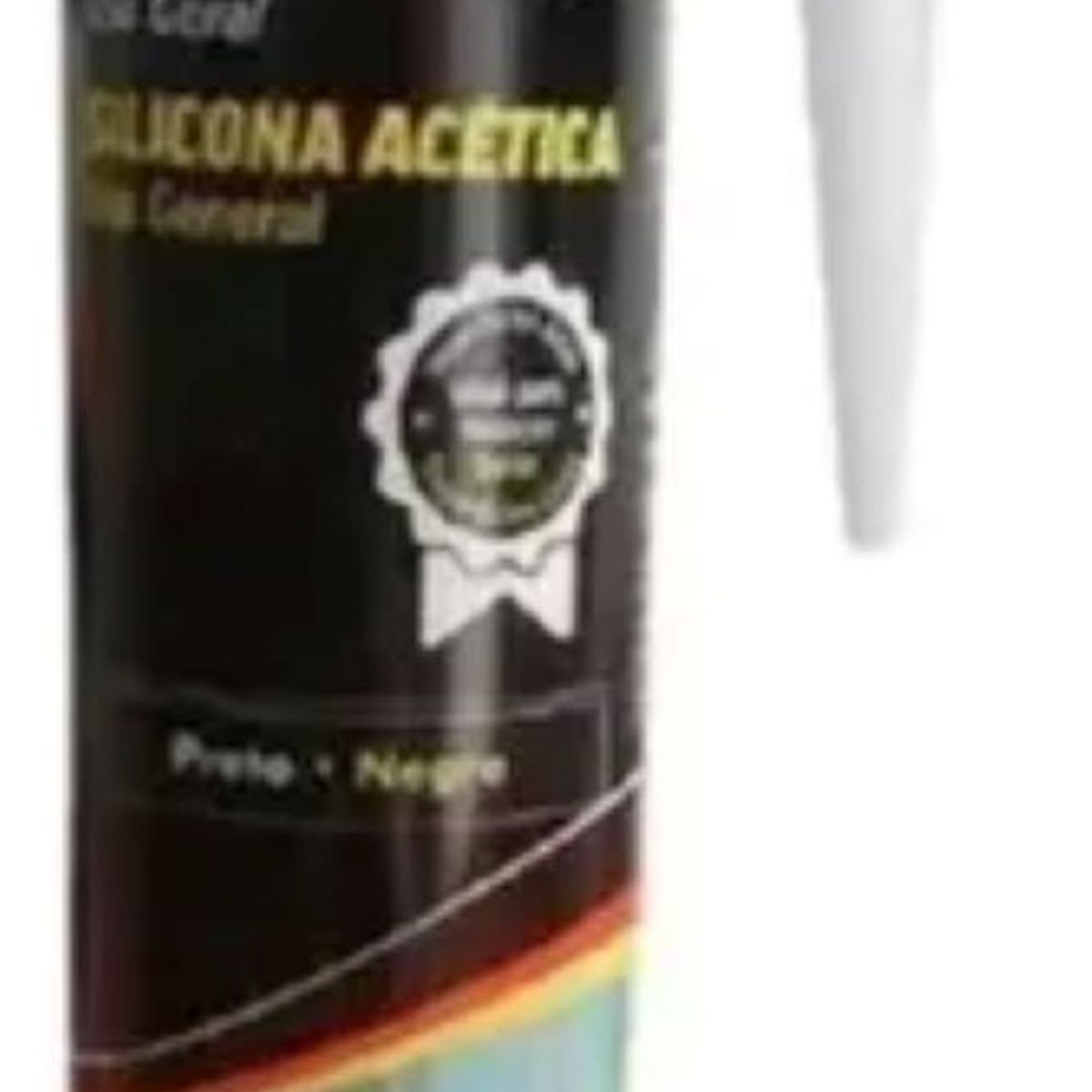 METALFER - Silicona Acética 280 Ml Color Negro W-max