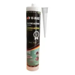 METALFER - Silicona Acética 280 Ml Color Negro W-max