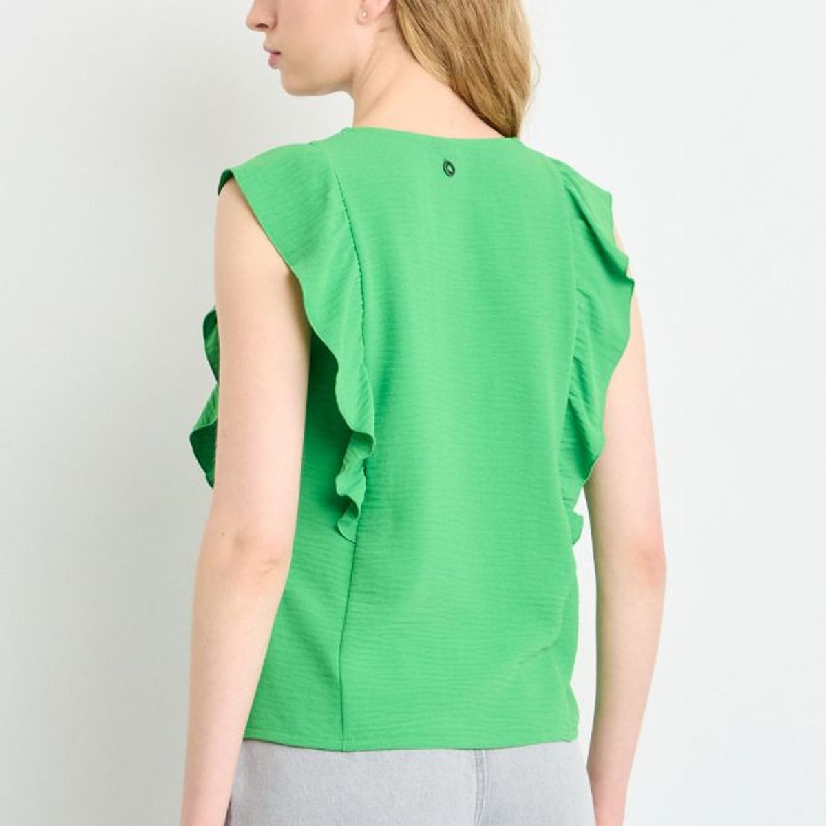 IO - Blusa Lisa Mujer Verde Oliva Io