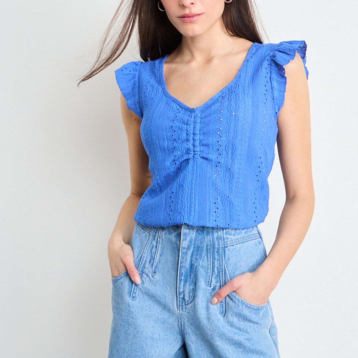 IO - Polera Lisa Mujer Azul Io