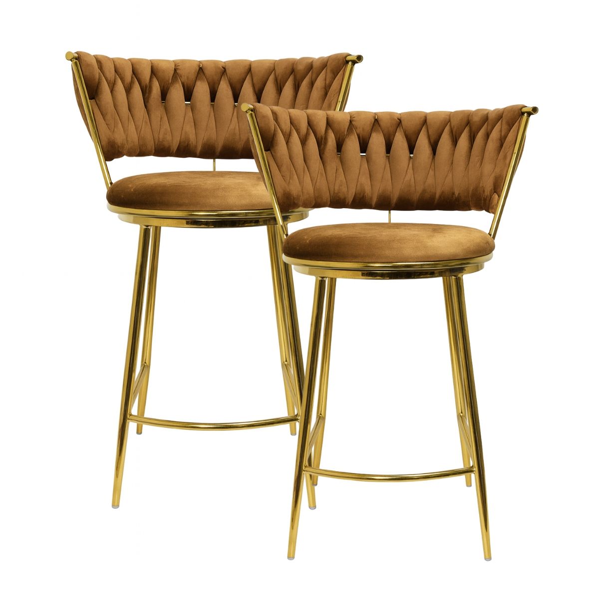 HABITA2 CHILE - Pack 2 Silla de Bar Queen de Terciopelo 66cm