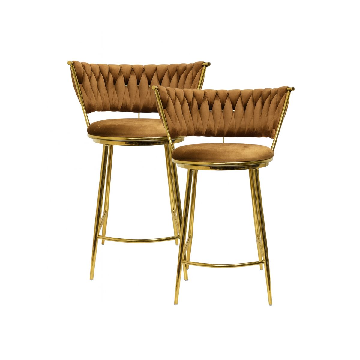 HABITA2 CHILE - Pack 2 Silla de Bar Queen de Terciopelo 66cm