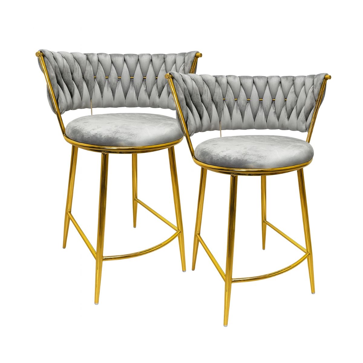 HABITA2 CHILE - Pack 2 Silla de Bar Queen de Terciopelo 66cm