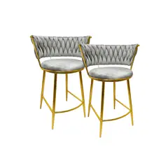 HABITA2 CHILE - Pack 2 Silla de Bar Queen de Terciopelo 66cm