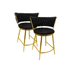 HABITA2 CHILE - Pack 2 Silla de Bar Queen de Terciopelo 66cm
