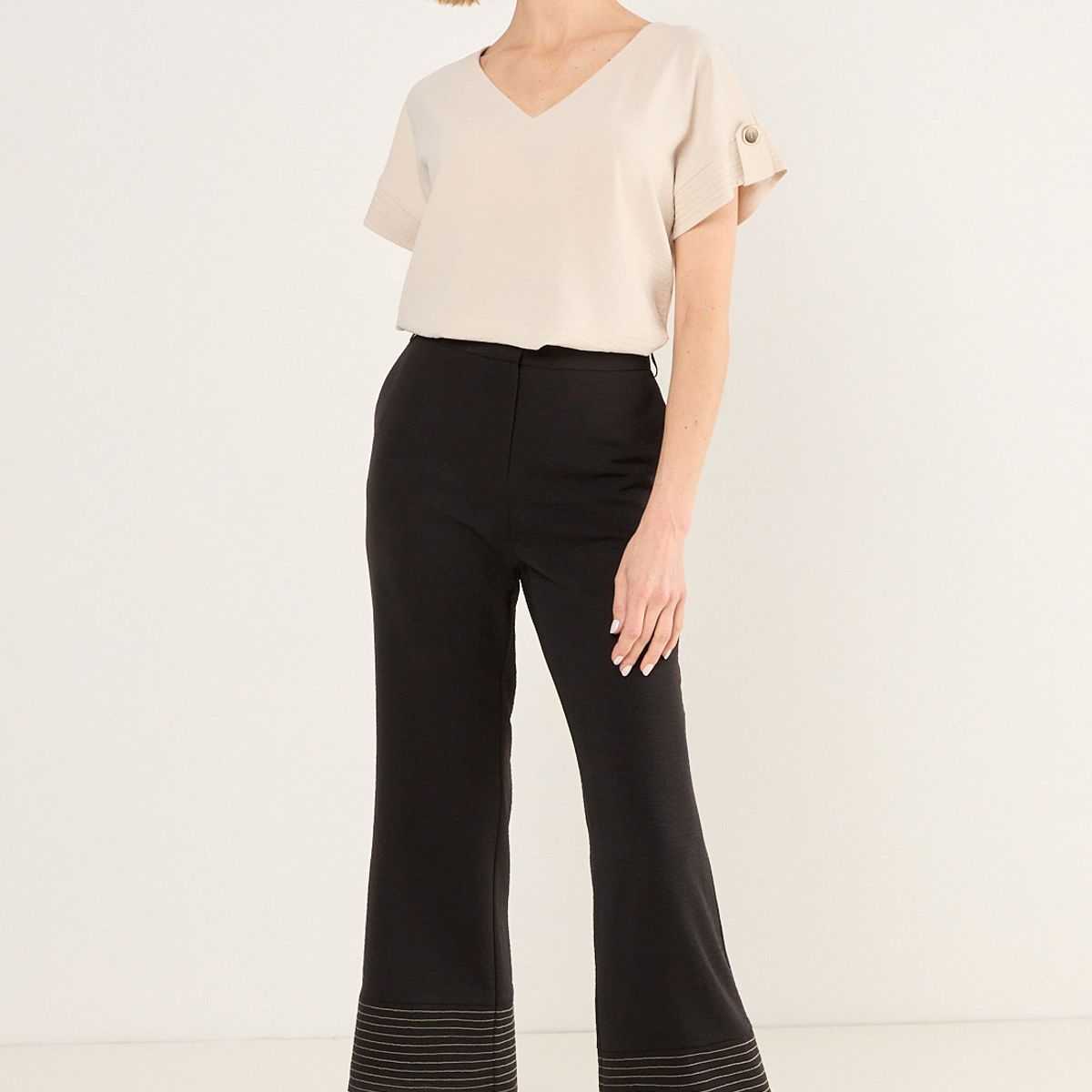 MA GRIFFE - Pantalon Mujer Negro Magriffe