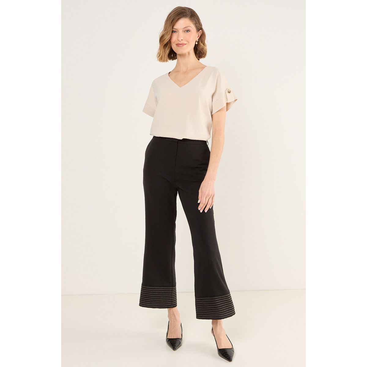 MA GRIFFE - Pantalon Mujer Negro Magriffe