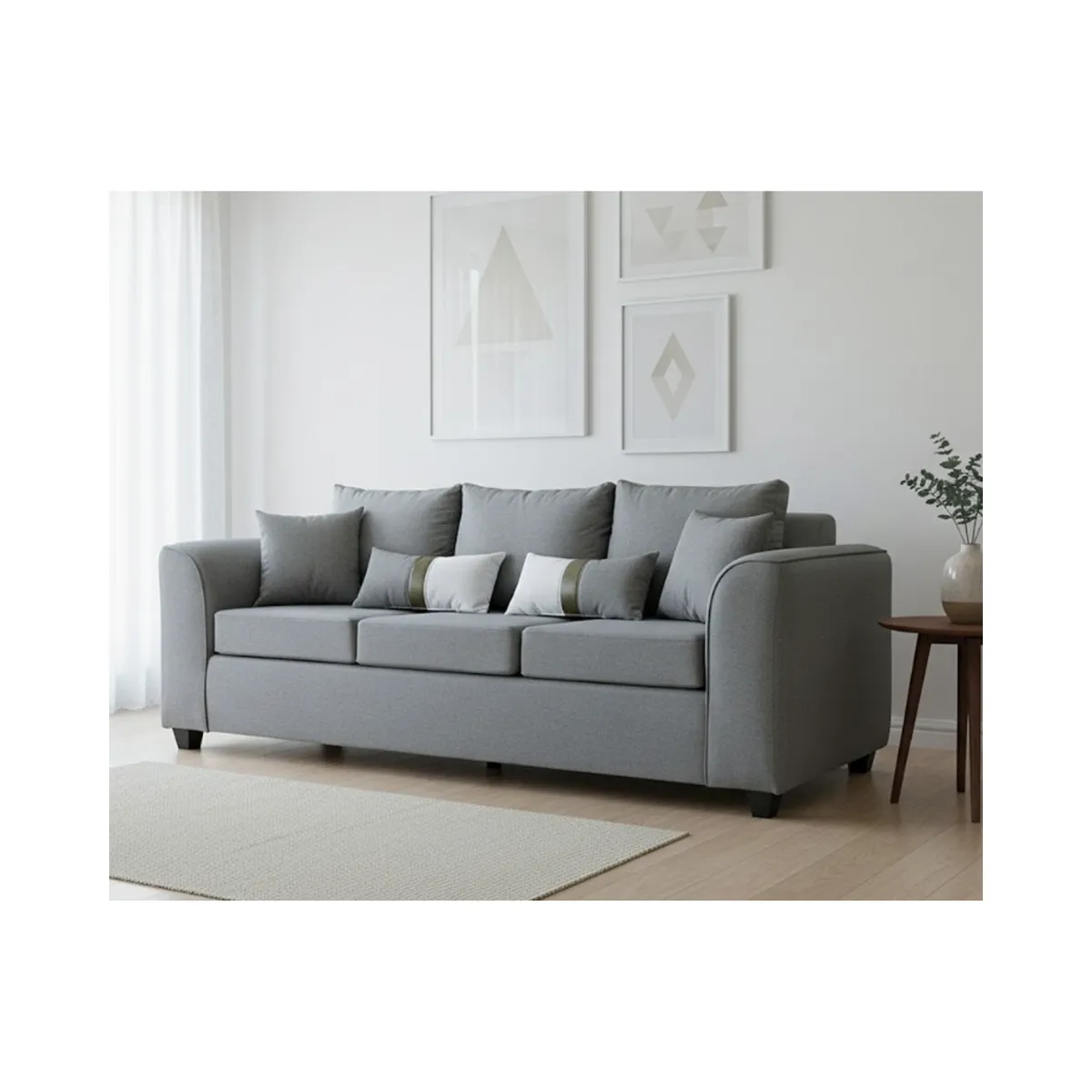 FANCY HOGAR - Sofá 3 Cuerpos Tela  Fancy Hogar