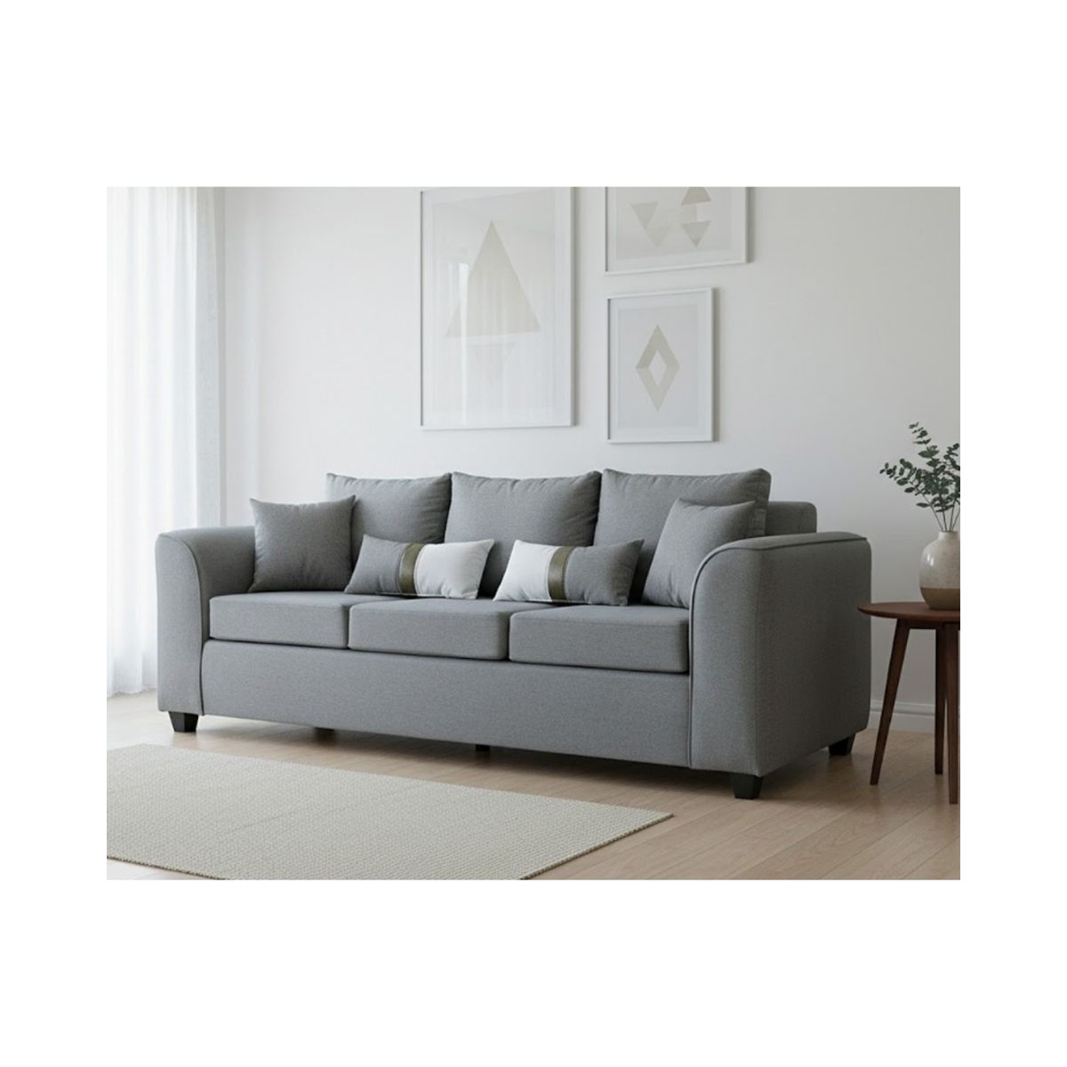 FANCY HOGAR - Sofá 3 Cuerpos Tela  Fancy Hogar