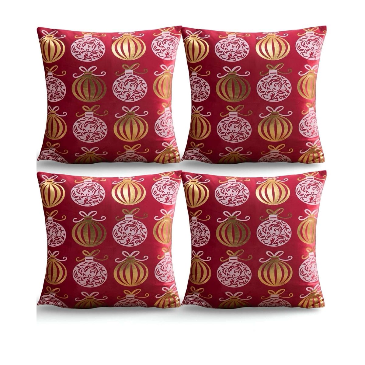 GENERICO - SET DE 4 FUNDAS DE COJIN PARA NAVIDAD M3