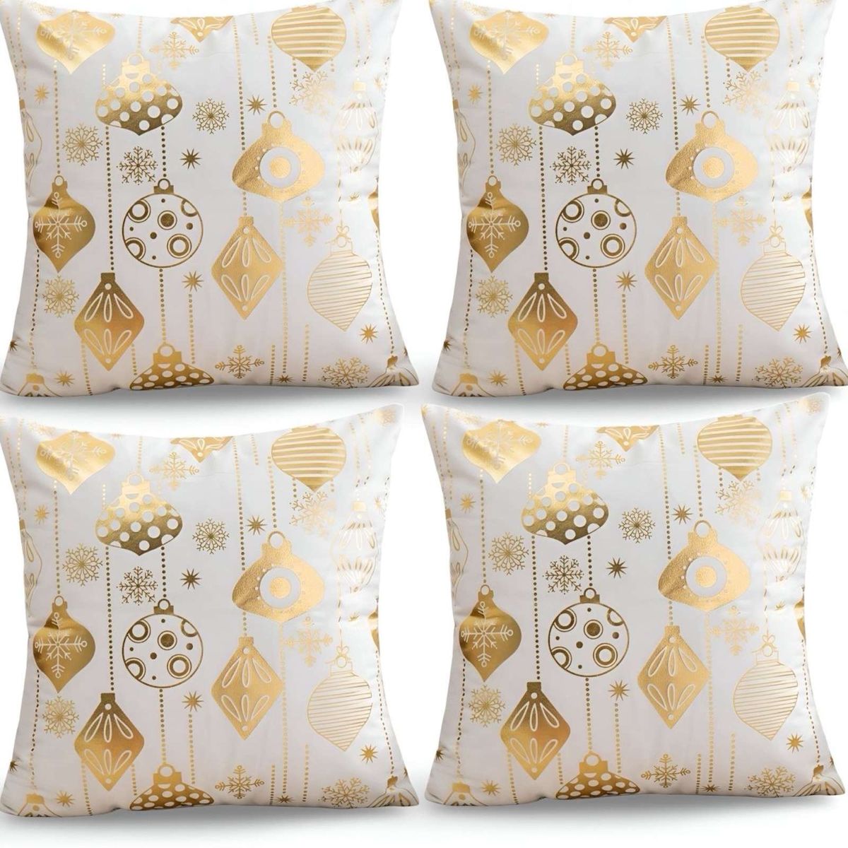 GENERICO - SET DE 4 FUNDAS DE COJIN PARA NAVIDAD M7