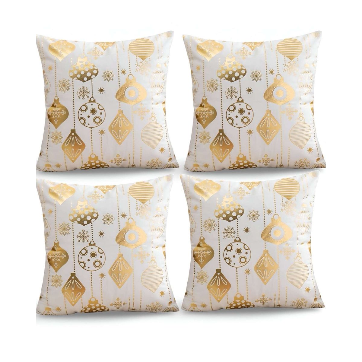 GENERICO - SET DE 4 FUNDAS DE COJIN PARA NAVIDAD M7