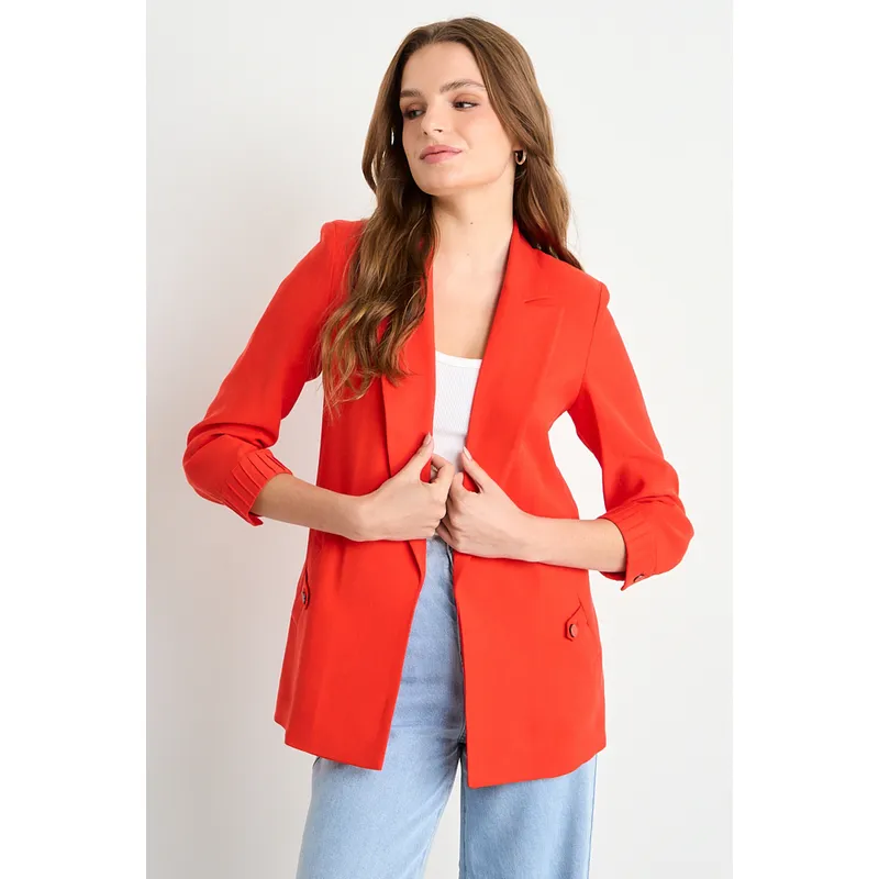 IO - Blazer Liso Mujer Rojo Io