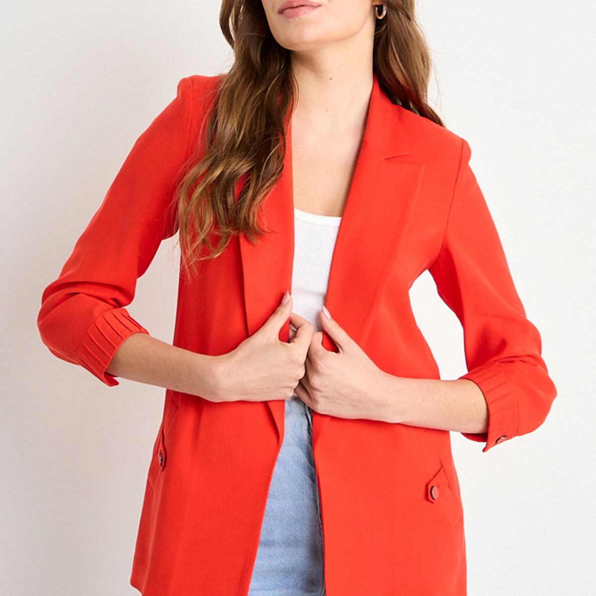 IO - Blazer Liso Mujer Rojo Io
