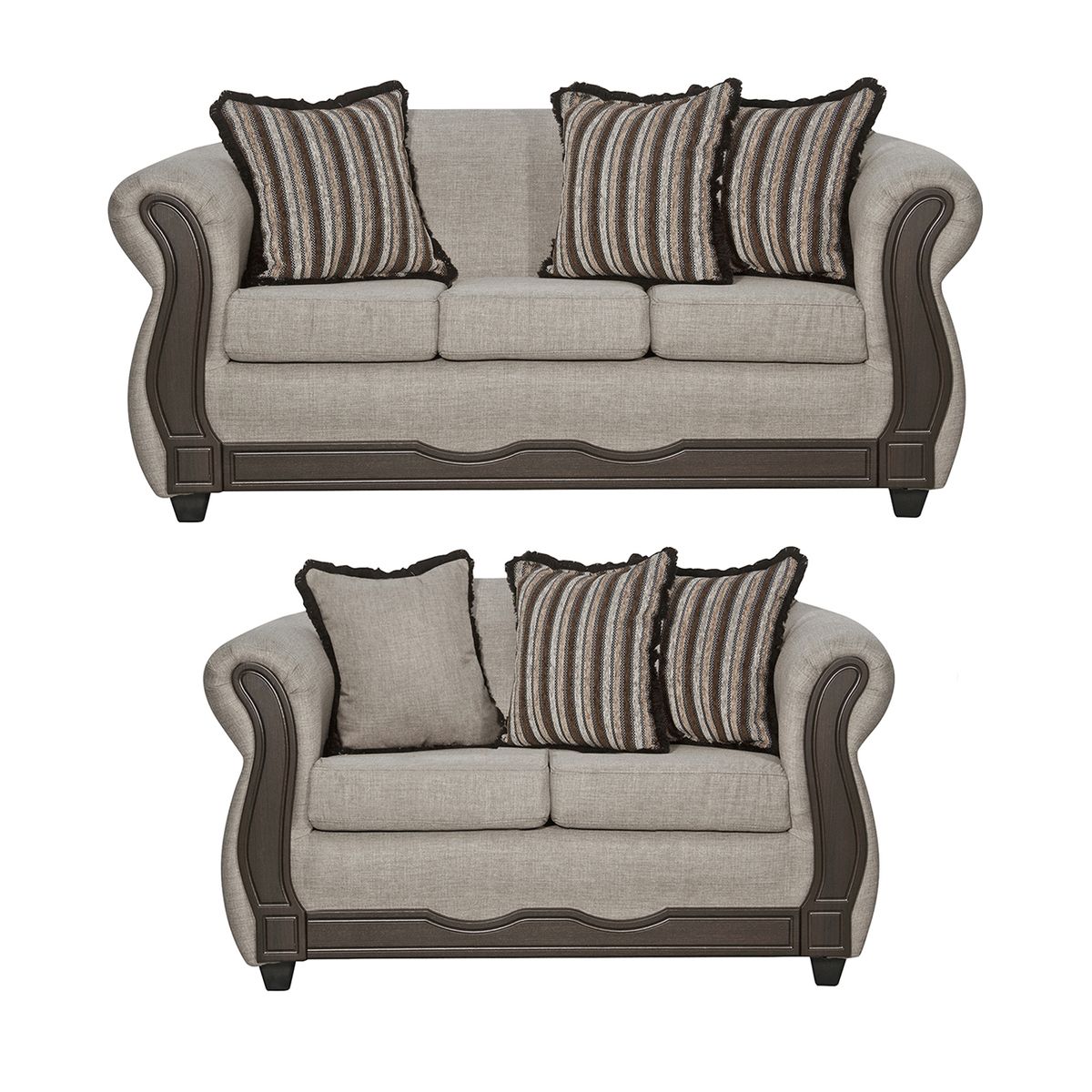 BLACK FACTORY - Juego de Living 3 2 Sofia Beige