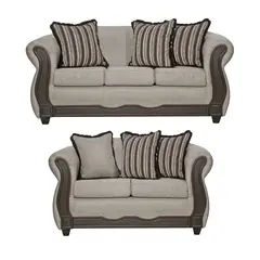 BLACK FACTORY - Juego de Living 3 2 Sofia Beige