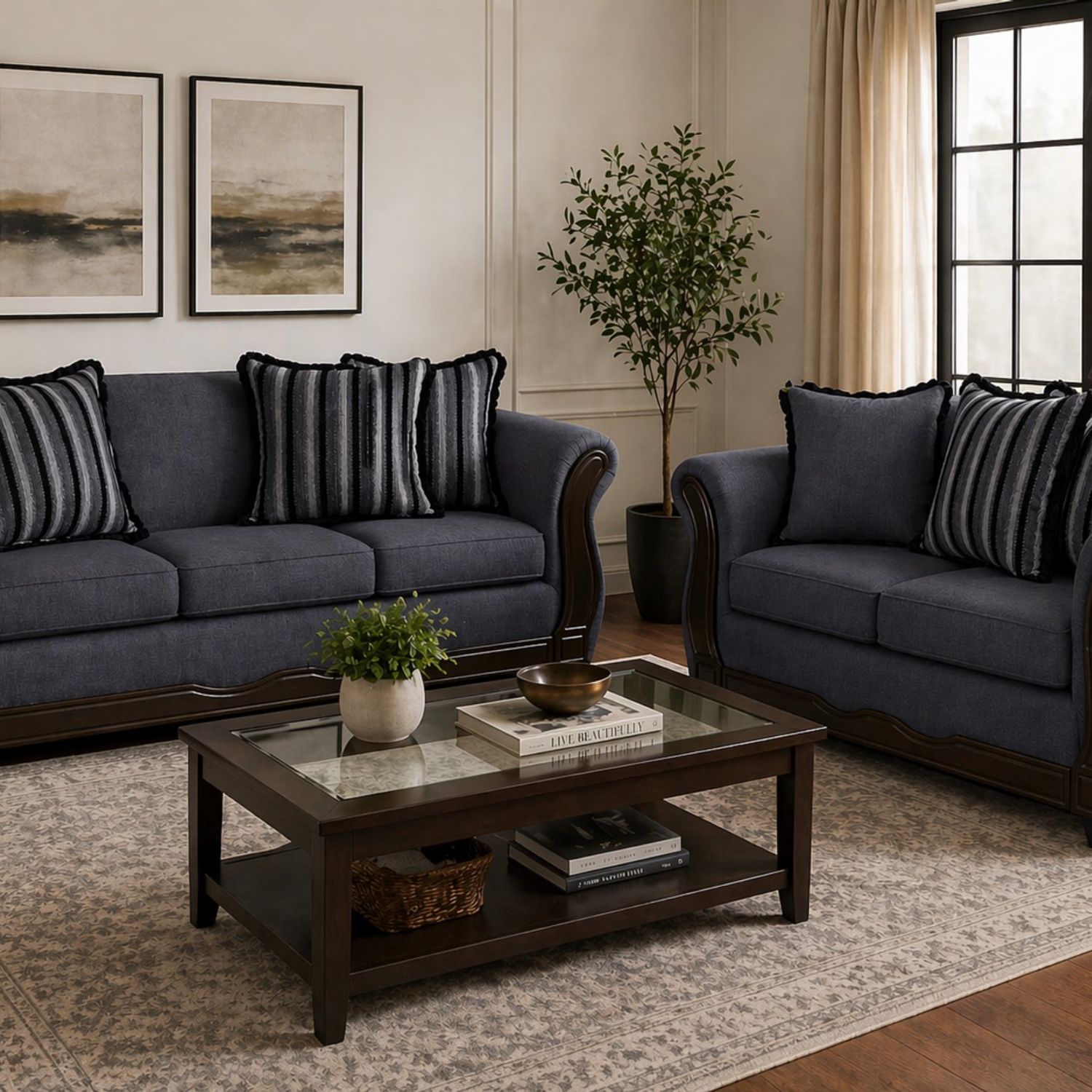 BLACK FACTORY Juego de Living 3 2 Sofia | Falabella Chile