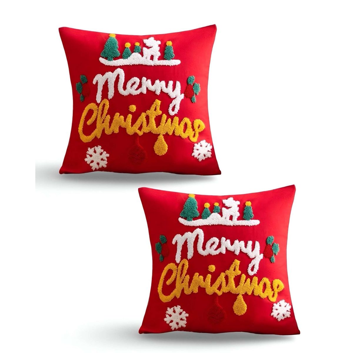 GENERICO - SET DE 2 FUNDAS DE COJIN PARA NAVIDAD K21