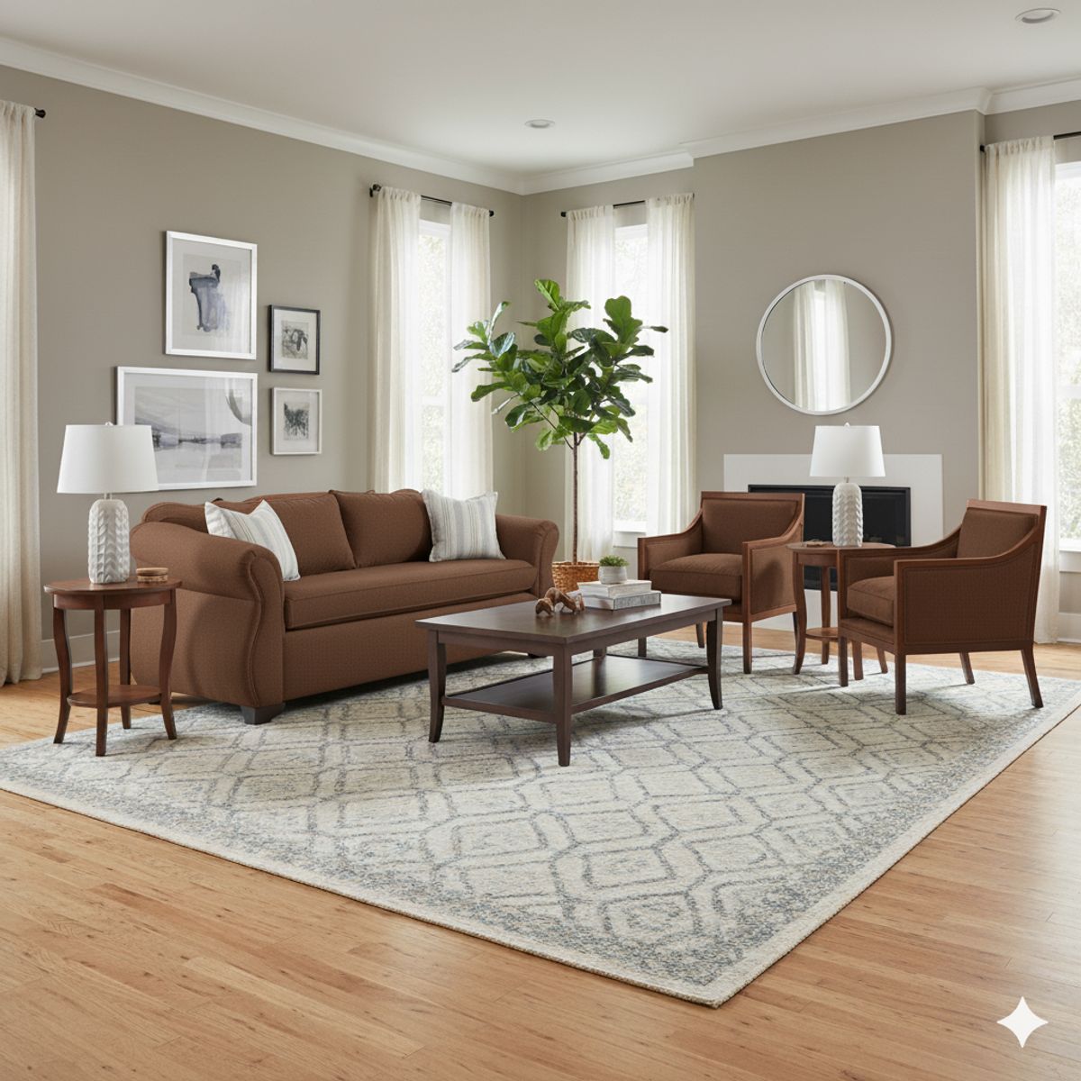 SITIAL HOME - Living 311 Tripoli Cafe sofa 3 cuerpos Corona y resortes + 2 sitiales