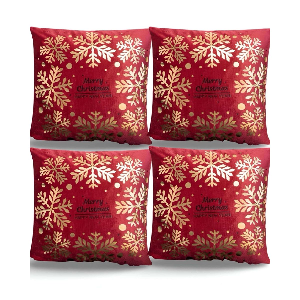 GENERICO - SET DE 4 FUNDAS DE COJIN PARA NAVIDAD M9