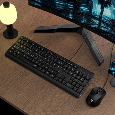 Imagen 2 del producto Kit Teclado + Mouse BS7092 Español Negro