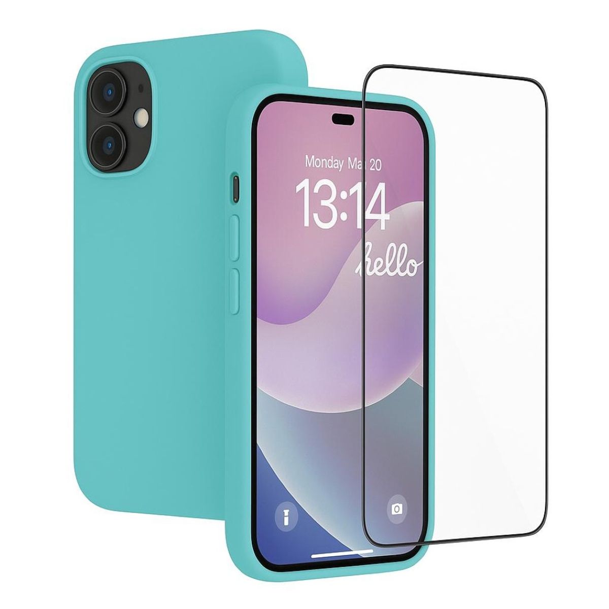 GENERICO - Carcasa Funda Para iPhone 17 Air Silicona Turquesa + Mica