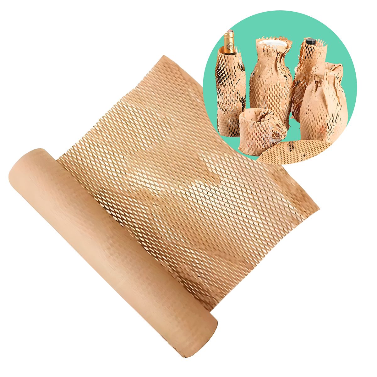 Rollo Papel Kraft Acolchado Embalaje Panal 50 Cm X 250 Mts, marca GENERICO - Foto Principal