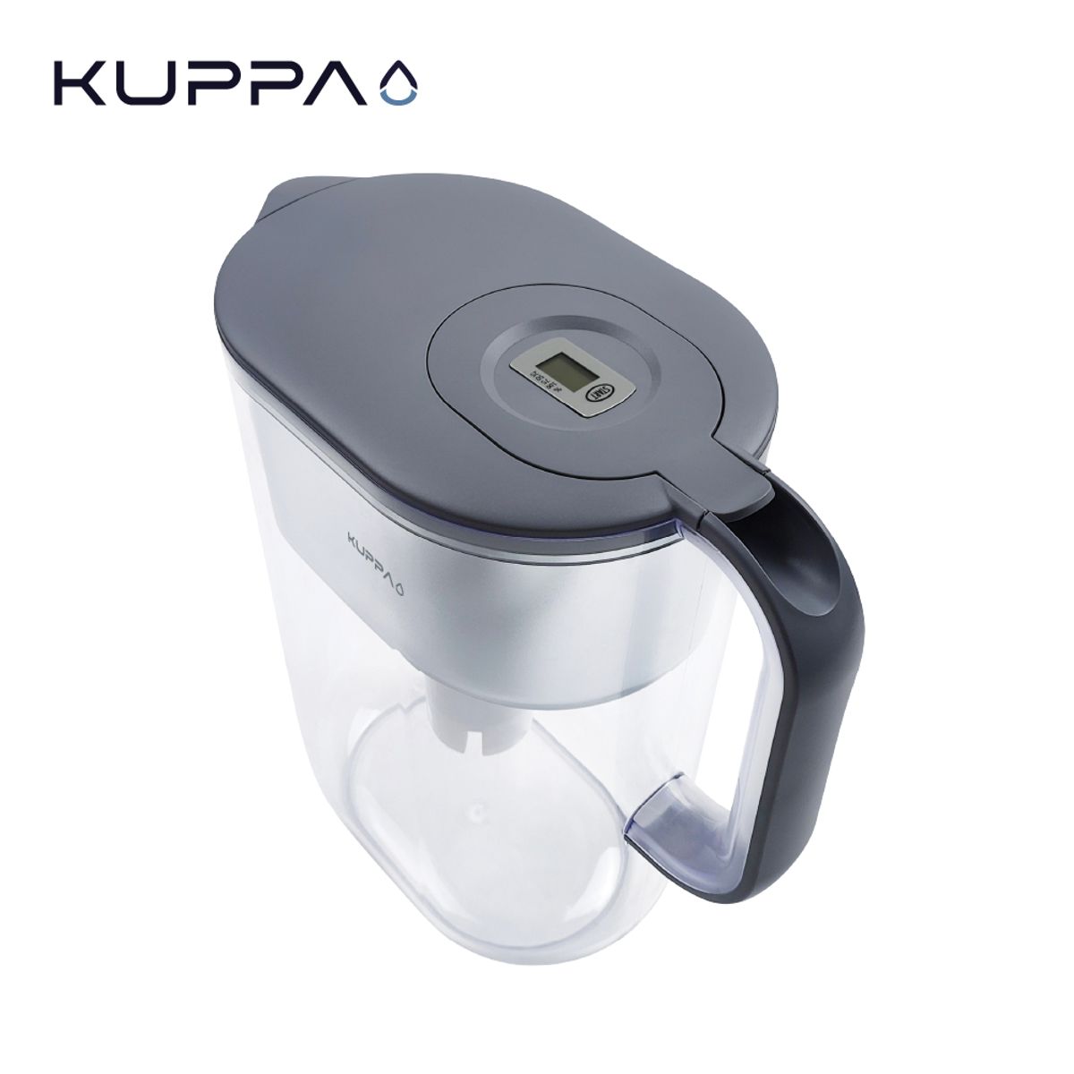 KUPPA - Jarro Purificador De Agua 3.8 Lts Con Filtro Kuppa Gris