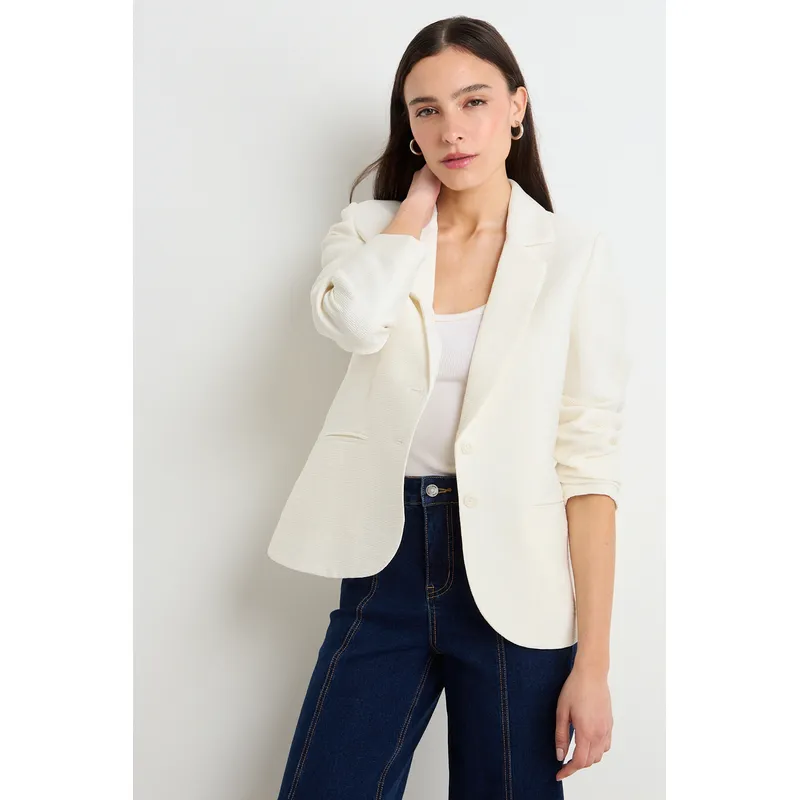 IO - Blazer Liso Mujer Crudo Io