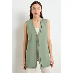IO - Tapado Liso Mujer Verde Oliva