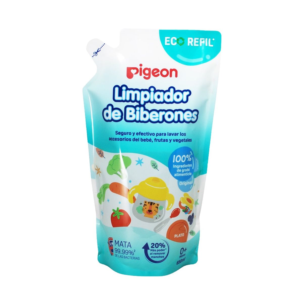 PIGEON - Pack X 5 Limpiador De Biberones Recarga 650 Ml