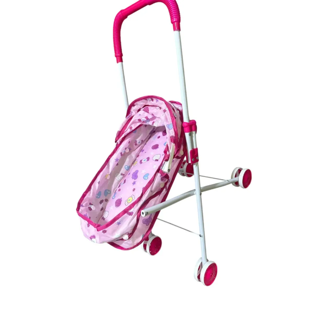GENERICO - Coche Cuna Metálico De Juguete Para Muñecas Rosa