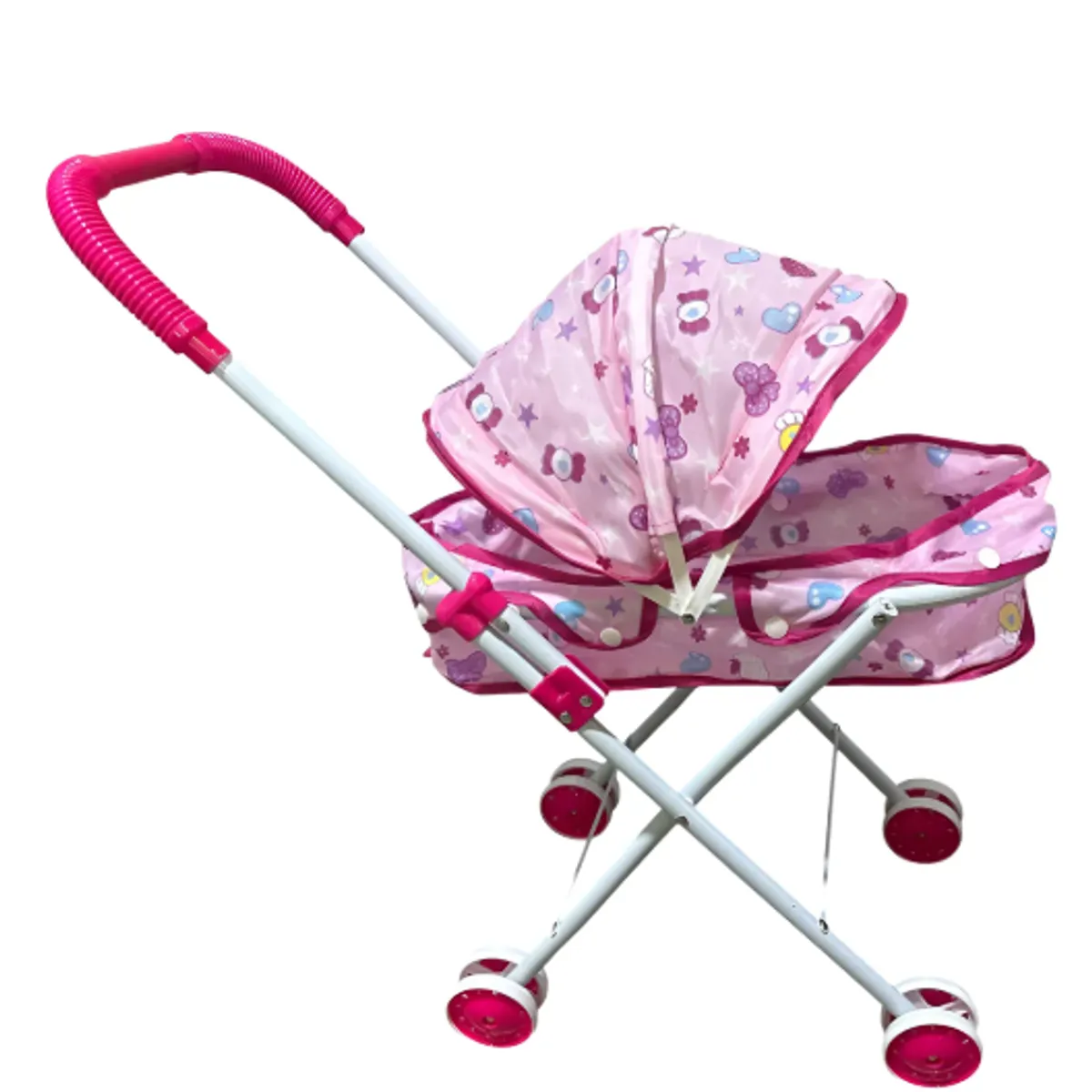 GENERICO - Coche Cuna Metálico De Juguete Para Muñecas Rosa