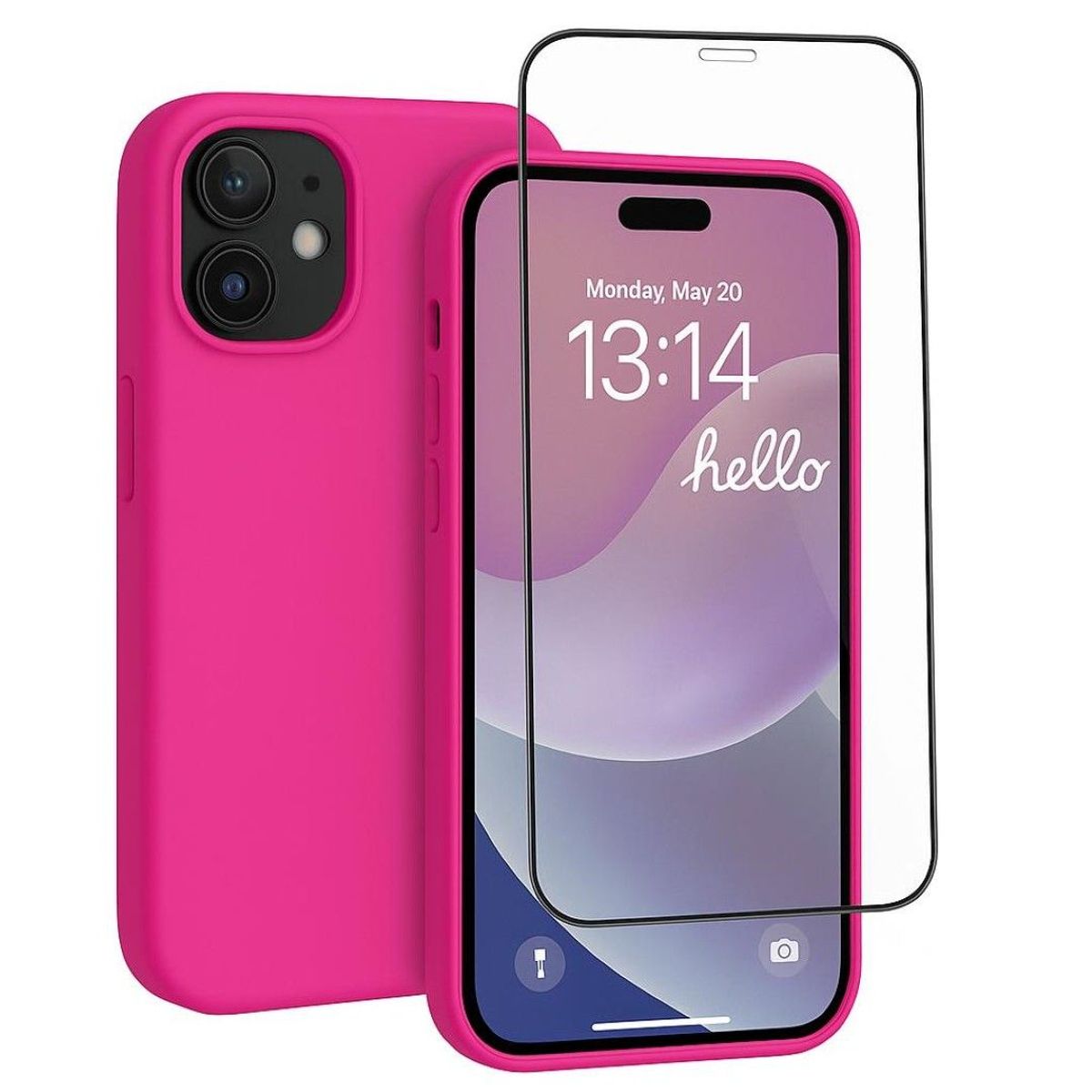 GENERICO - Carcasa Funda Para iPhone 17 Air Silicona Fucsia + Mica